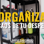 Organización de productos de limpieza